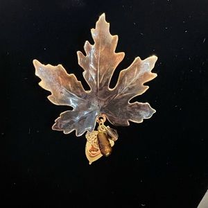 Enamel Maple Leaf Brooch Pin
